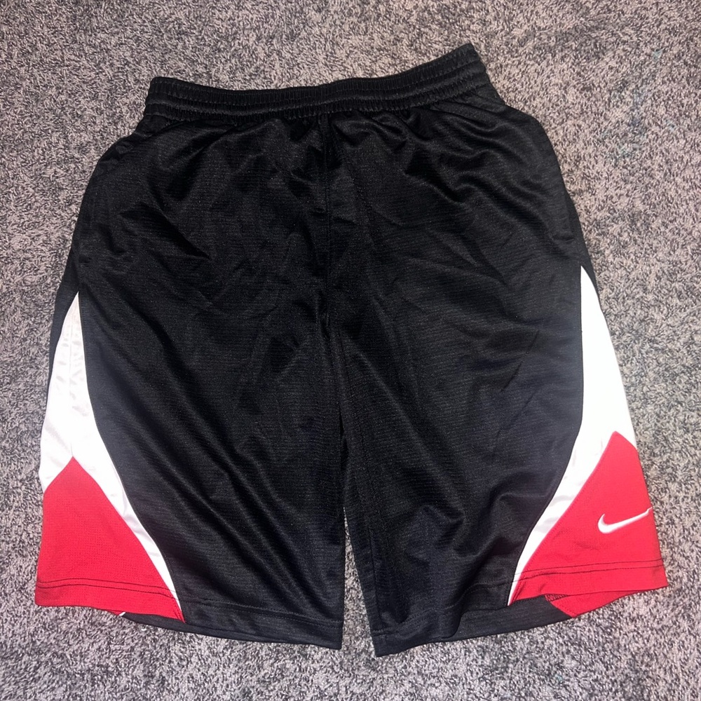 Nike Men’s Black, White & Red Athletic Shorts